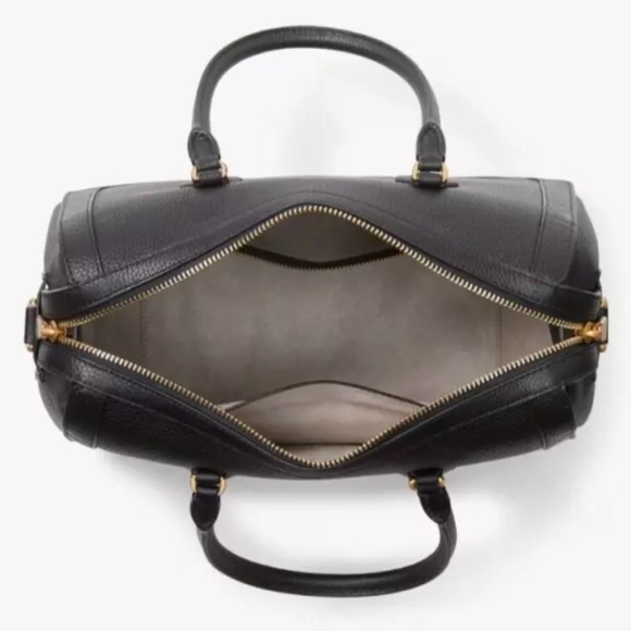 Kate Spade NWT Gramercy Black Peppled Leather Satchel Crossbody Bag - Picture 9 of 13